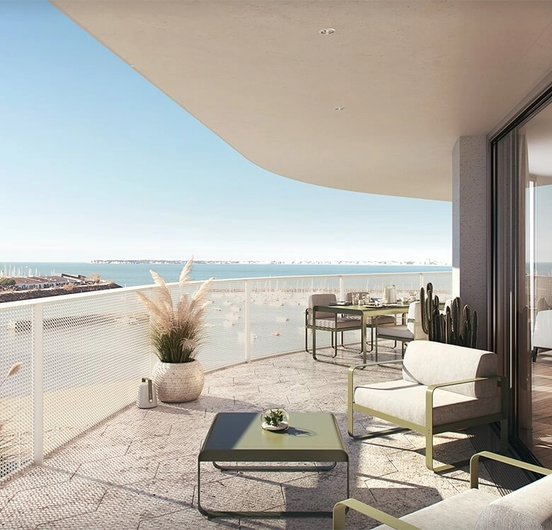 Balcon - Agates Pornichet - Co-promotion : Cinque + Qualytim